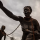 Sculpture by Ghanaian artist Kwame Akoto-Bamfo at the beginning of the National Memorial for Peace and Justice.